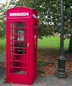 British telephone box
